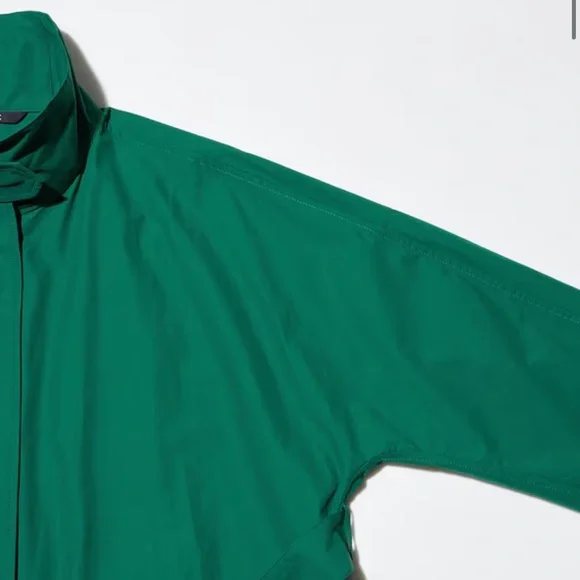 Uniqlo C Stand Collar trench cotton nylon black size XS rain minimal the row - Picture 11 of 17